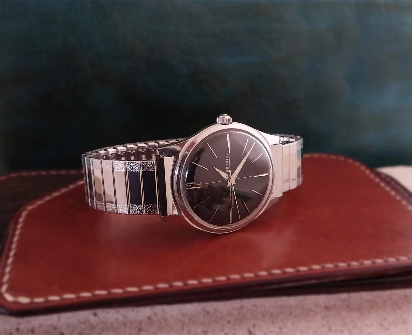 17.2mm Uniflex Stainless Steel Stretch Unused Classic 1960s Vintage Watch Band