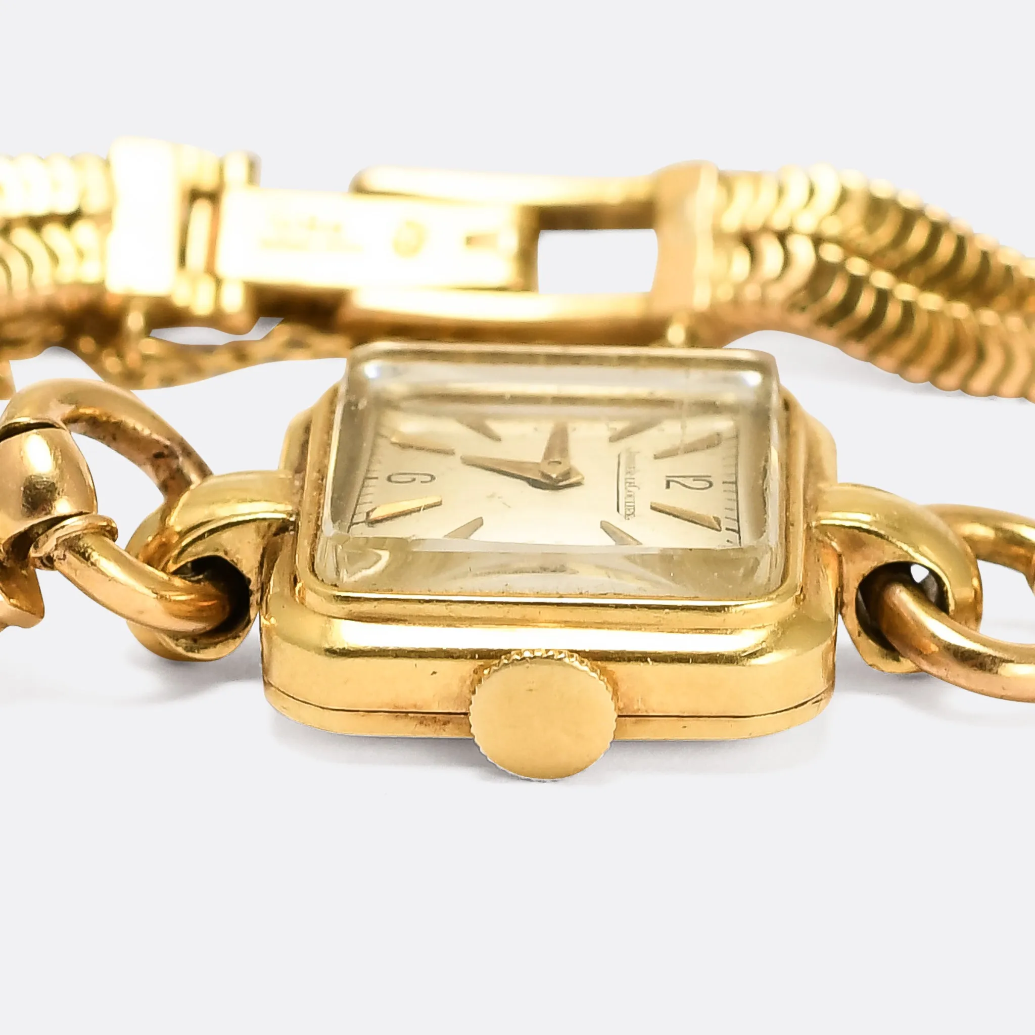 1970s Jaeger LeCoultre 18k Gold Ladies Wristwatch