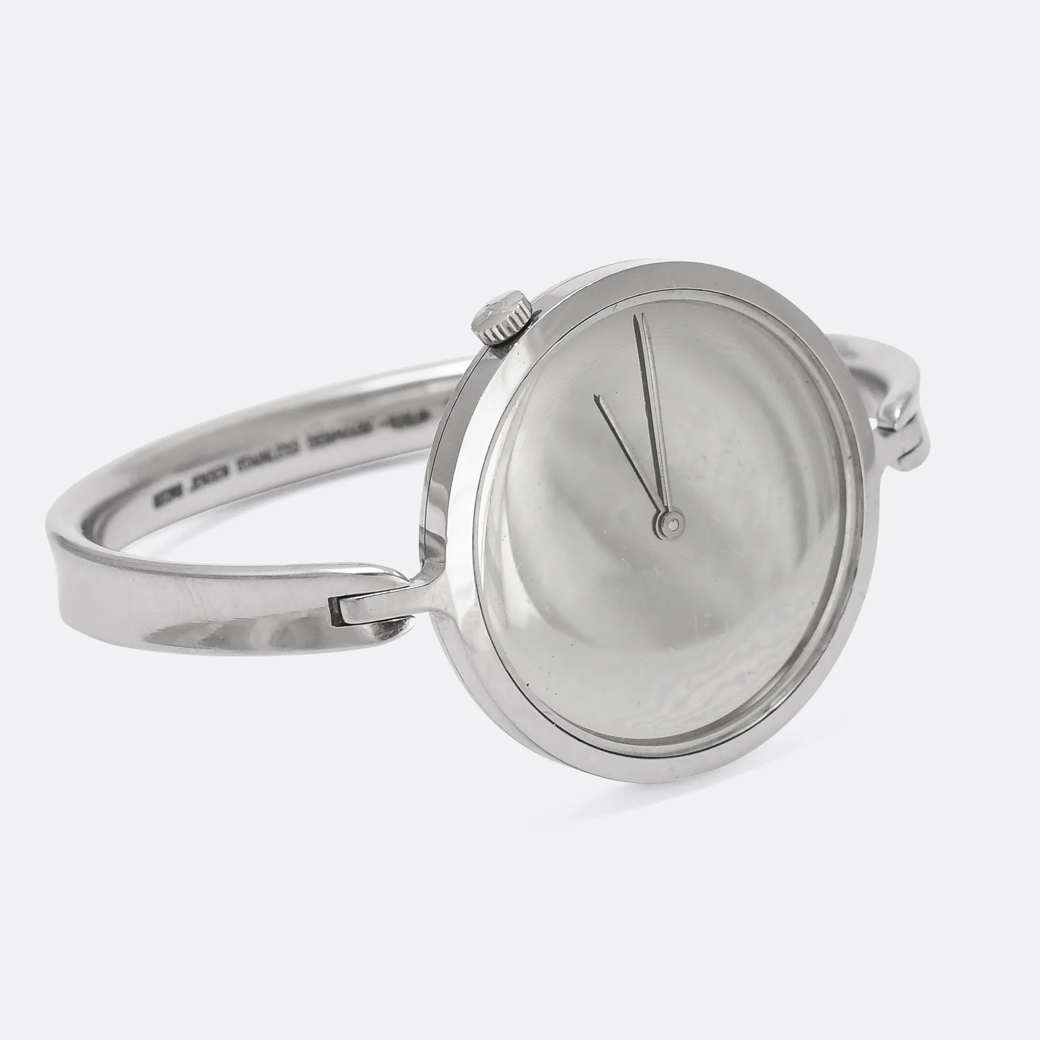 1970s Minimalist Chopard Jensen Stainless Steel Torun Wristwatch