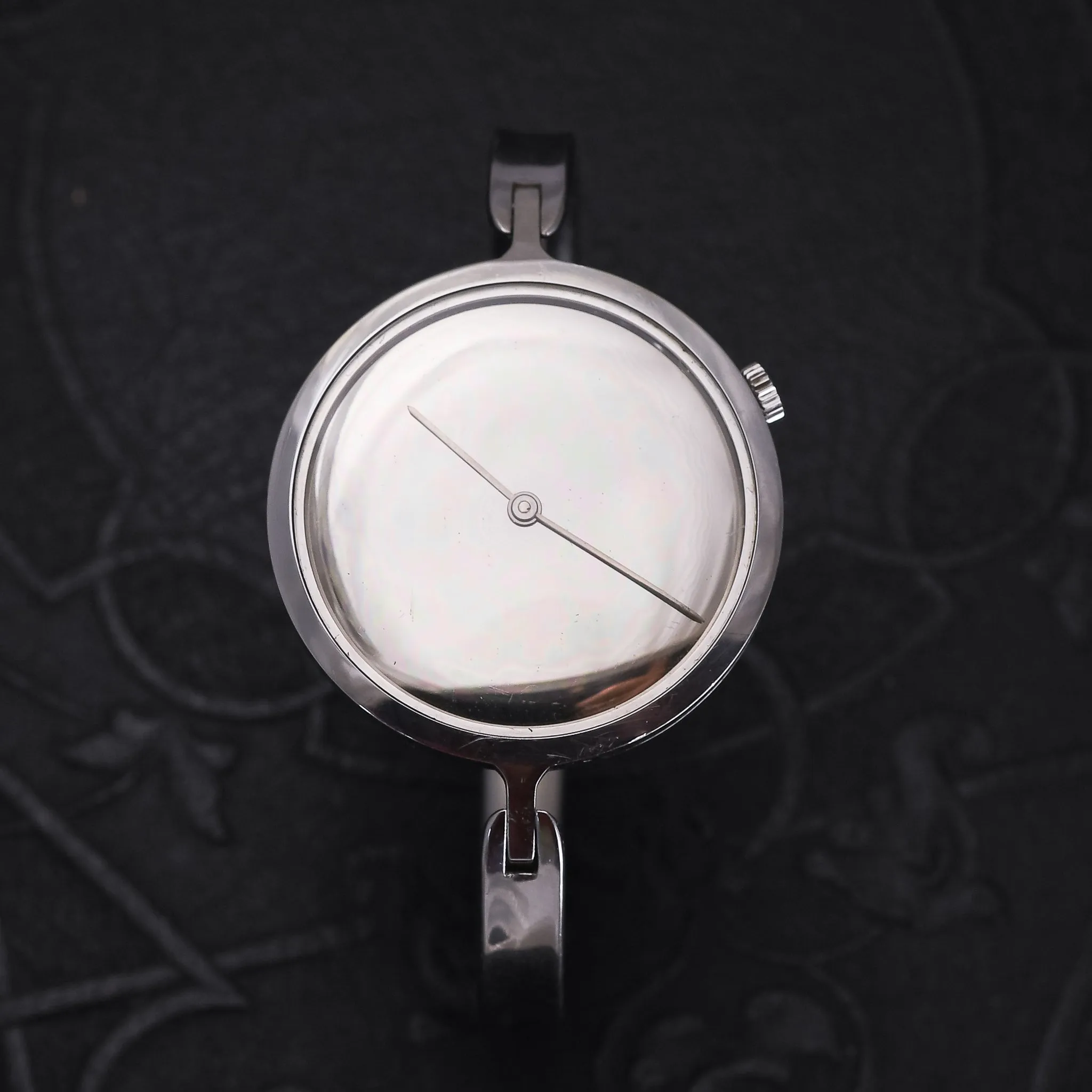 1970s Minimalist Chopard Jensen Stainless Steel Torun Wristwatch