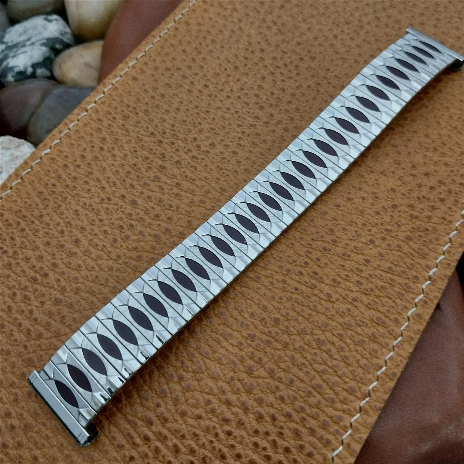 19mm 18mm 16mm 1960s UniFlex Stainless Steel Stretch Unused Vintage Watch Band