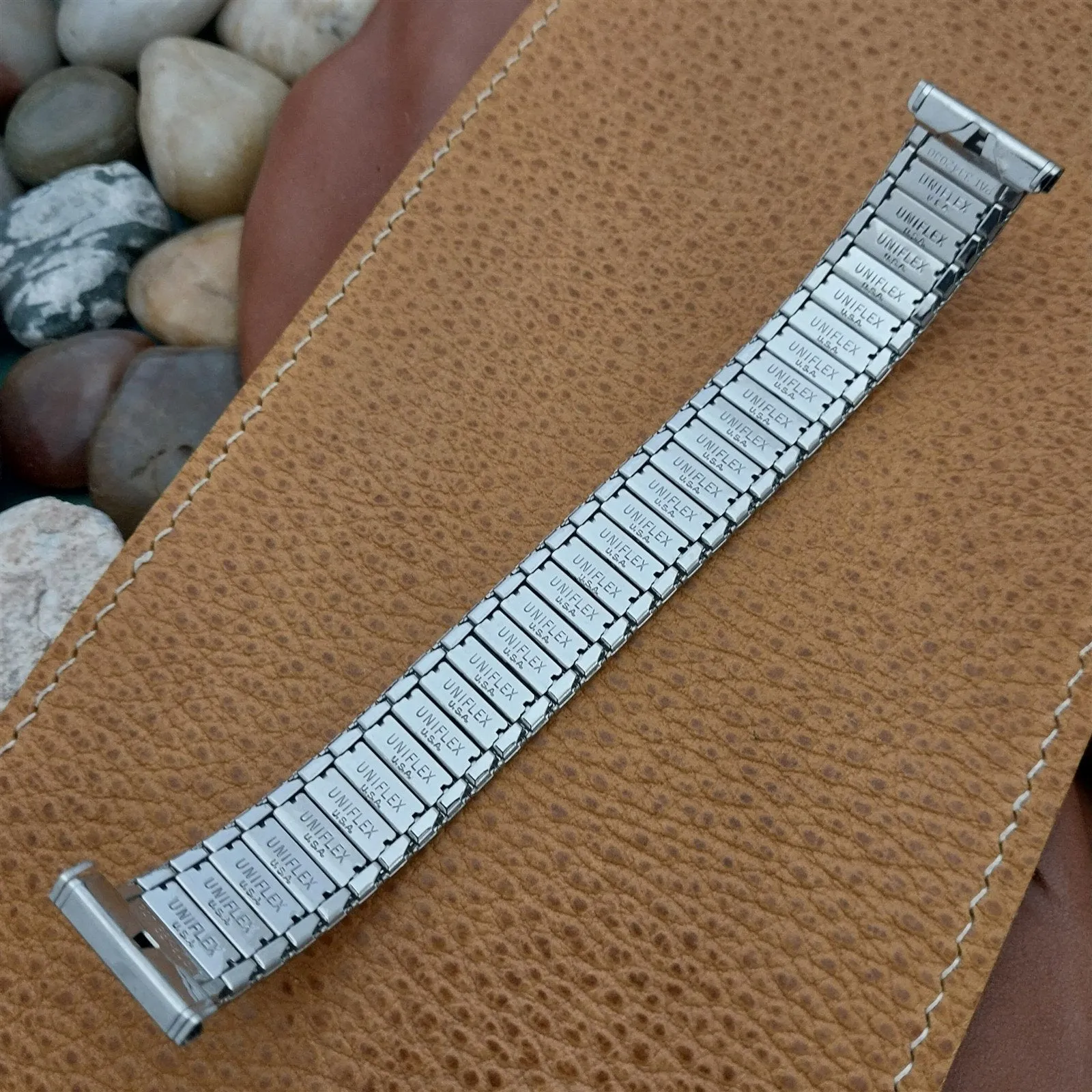 19mm 18mm 16mm 1960s UniFlex Stainless Steel Stretch Unused Vintage Watch Band