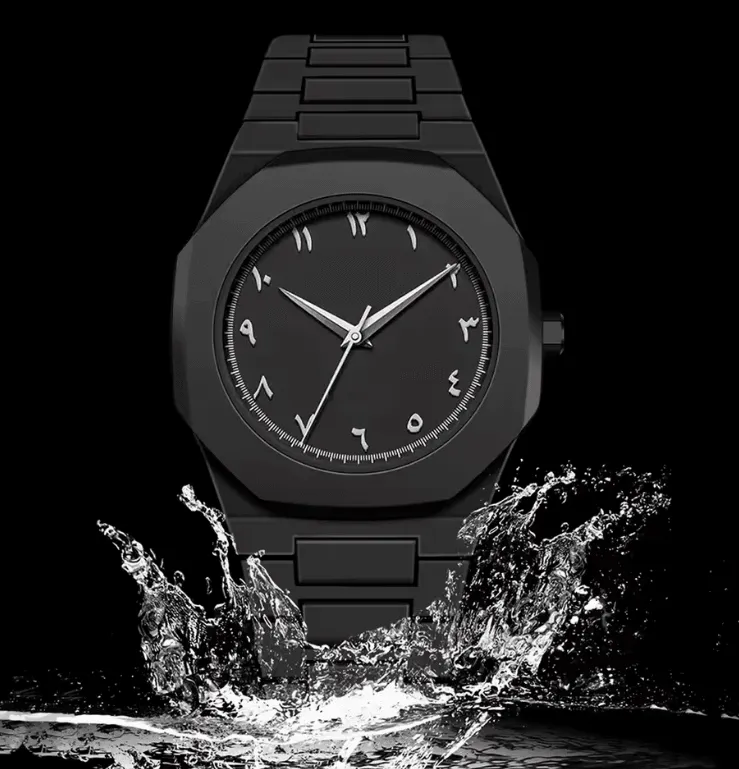 2025 AAA Luxury Men’s Watch – Black & White Classic Anime Line Style, Top Brand, High-Quality Waterproof Quartz Watch