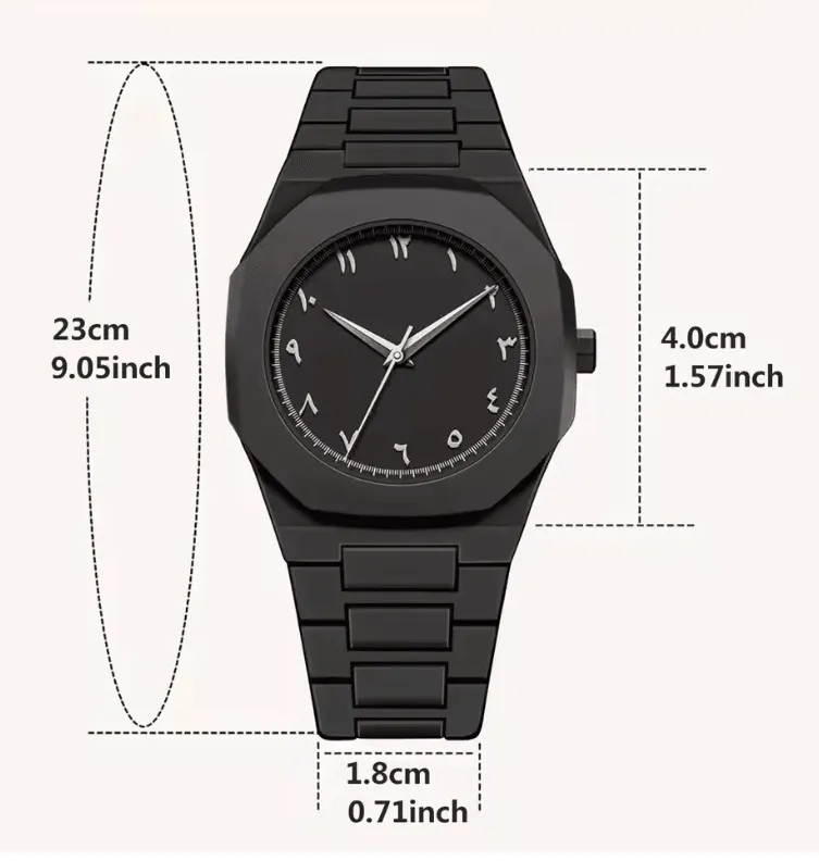 2025 AAA Luxury Men’s Watch – Black & White Classic Anime Line Style, Top Brand, High-Quality Waterproof Quartz Watch