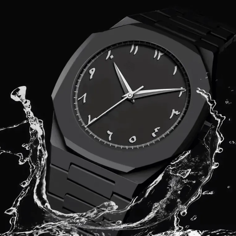 2025 AAA Luxury Men’s Watch – Black & White Classic Anime Line Style, Top Brand, High-Quality Waterproof Quartz Watch
