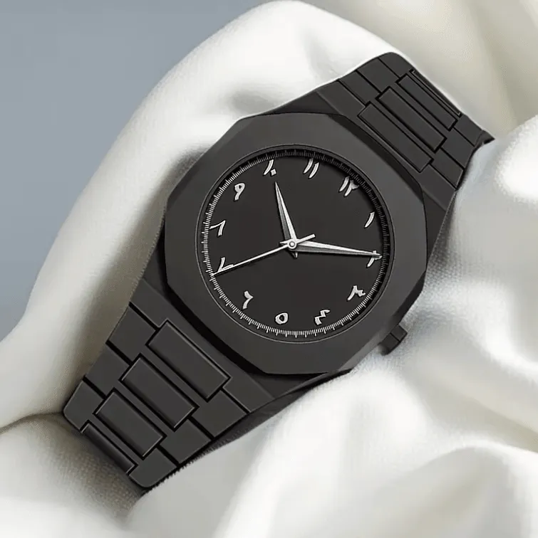 2025 AAA Luxury Men’s Watch – Black & White Classic Anime Line Style, Top Brand, High-Quality Waterproof Quartz Watch