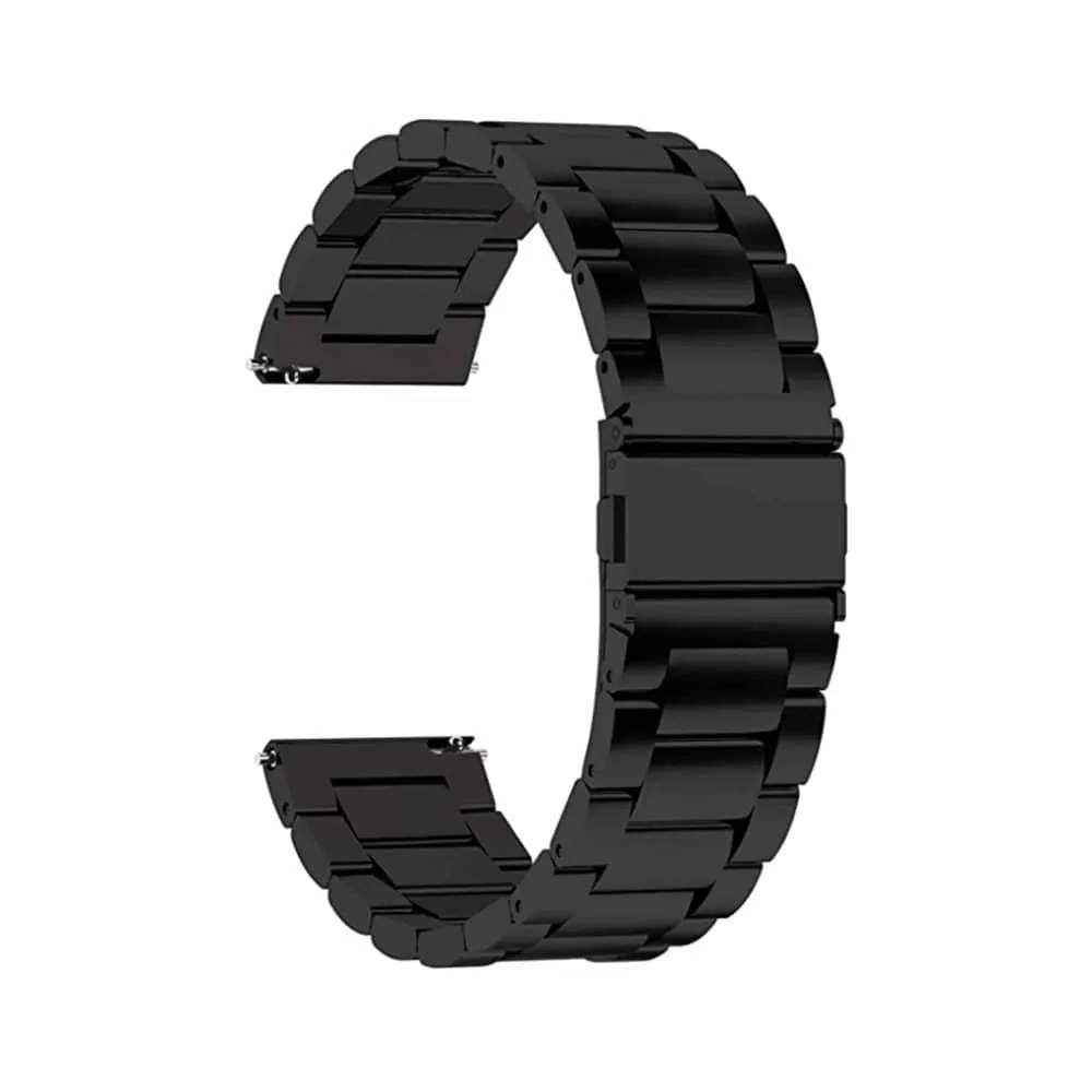24mm watch 3 links stainless-steel strap - Gold