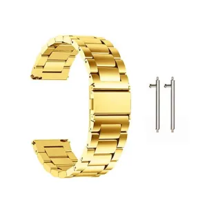 24mm watch 3 links stainless-steel strap - Gold