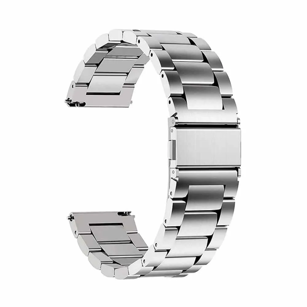 24mm watch 3 links stainless-steel strap - Gold