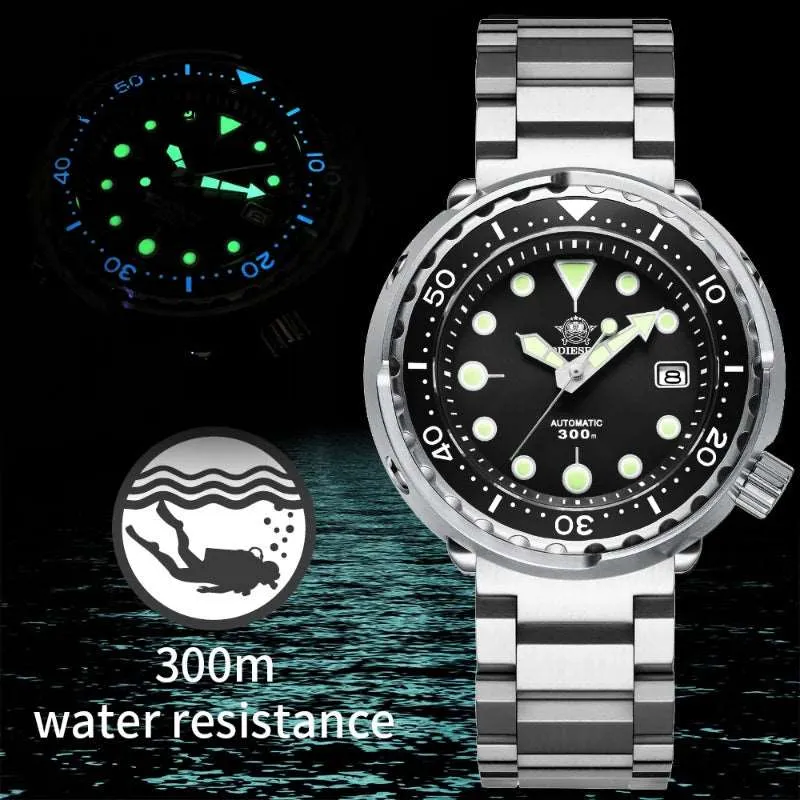Addiesdive Tuna MY-H5 300M Automatic NH35 Diver Homage Watches