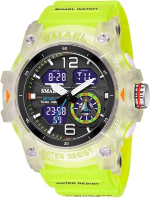 AIMES Men's Watches Outdoor Sports Waterproof Military Watch Large Face Tactical Digital Analog Wrist Watch Date Multi Function Led Alarm Stopwatch for Man