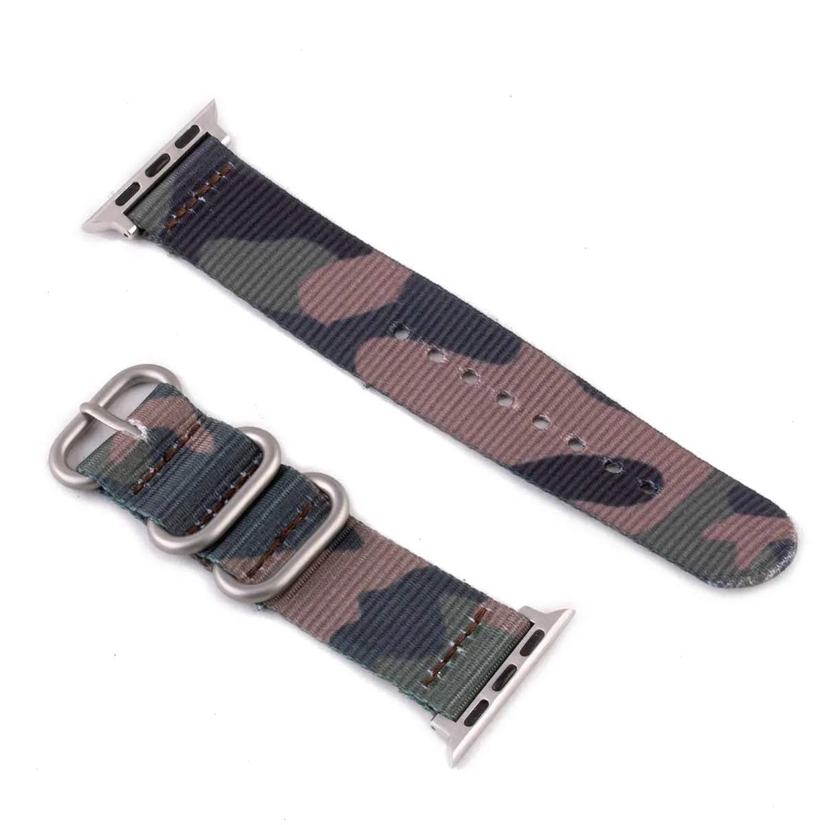 Apple Watch - Bracelet-montre Nylon / tissu (uni, rayures, motif)