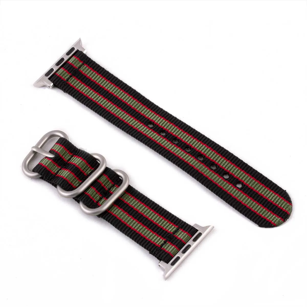 Apple Watch - Bracelet-montre Nylon / tissu (uni, rayures, motif)