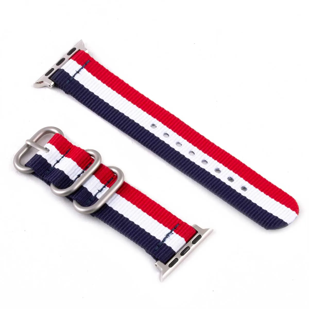 Apple Watch - Bracelet-montre Nylon / tissu (uni, rayures, motif)