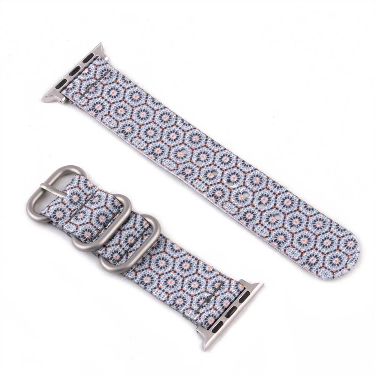 Apple Watch - Bracelet-montre Nylon / tissu (uni, rayures, motif)