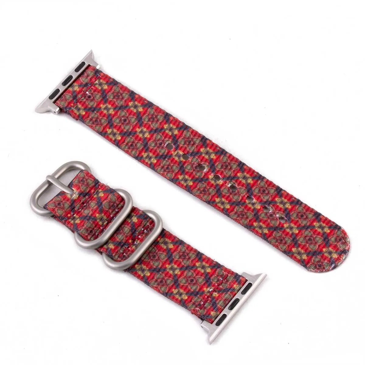 Apple Watch - Bracelet-montre Nylon / tissu (uni, rayures, motif)