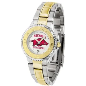 Arkansas Razorbacks Ladies Competitor Two-Tone Band Watch