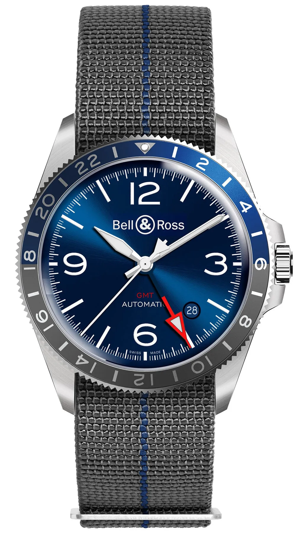 Bell & Ross Watch Vintage BR V2-93 GMT Blue