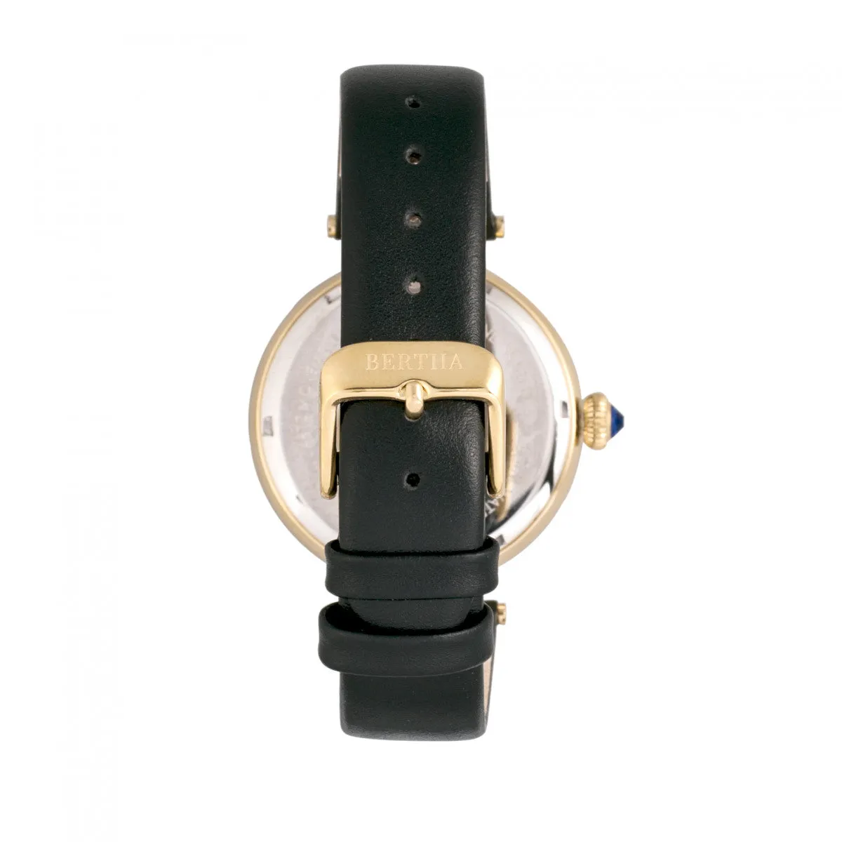 Bertha Rosie Leather-Band Watch - Gold/Black