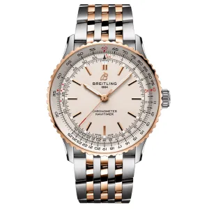 Breitling Navitimer 41mm Cream Dial 18ct Rose Gold and Steel Automatic Gents Watch U17329F41G1U1