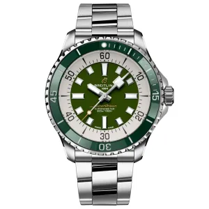 Breitling Superocean 44mm Green Dial Automatic Gents Watch A17376A31L1A1