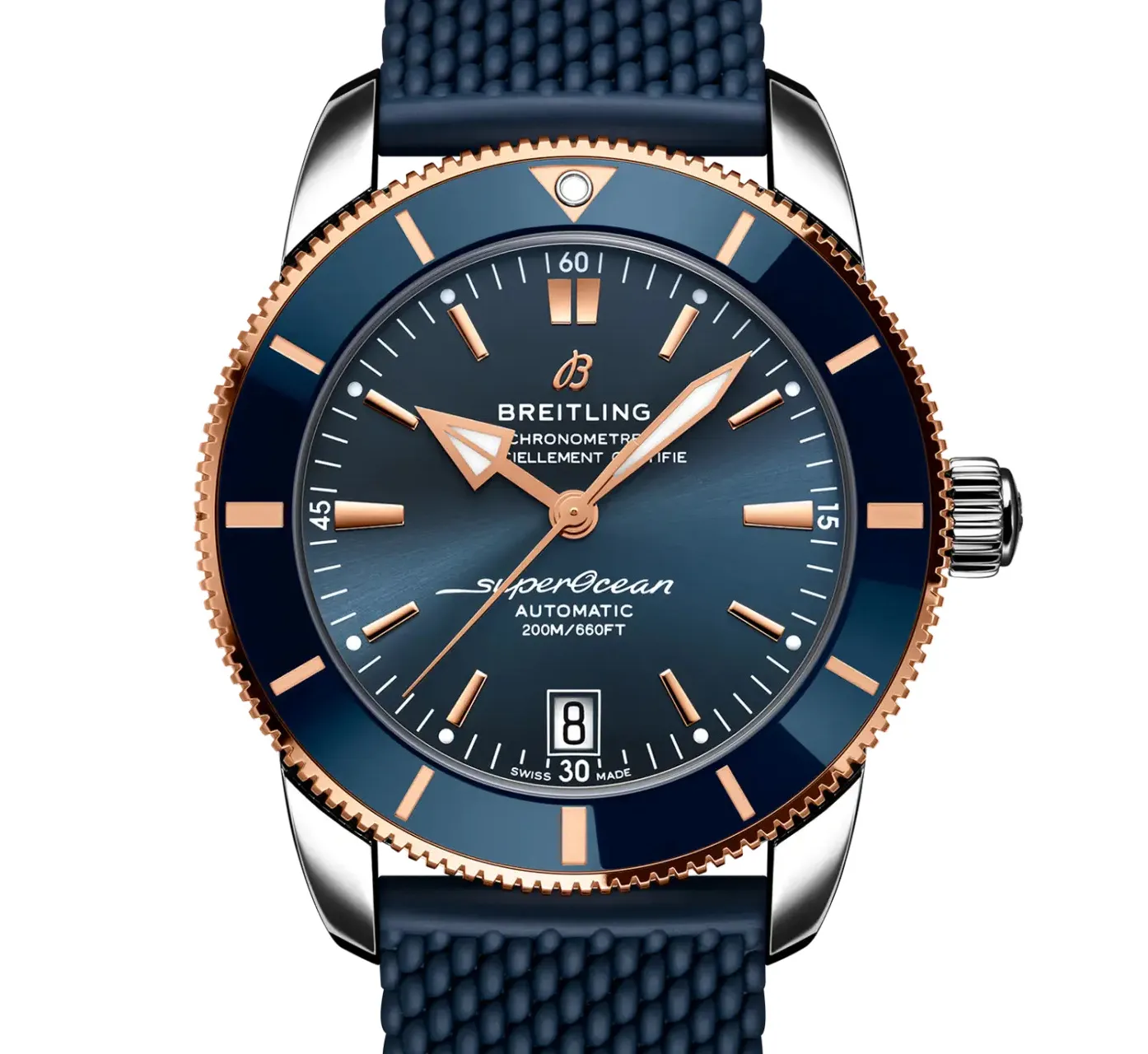 Breitling Superocean Heritage B20 Automatic 42 Watch with Deep Blue Dial
