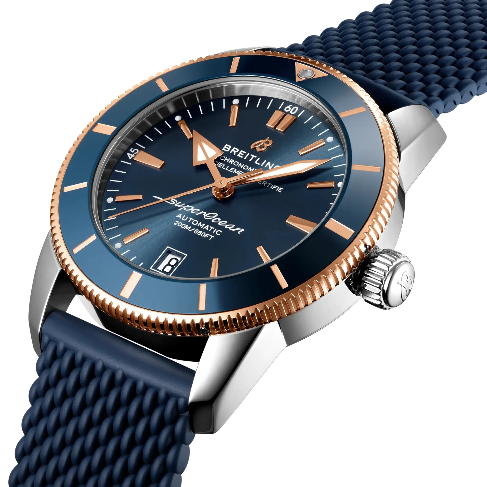 Breitling Superocean Heritage B20 Automatic 42 Watch with Deep Blue Dial