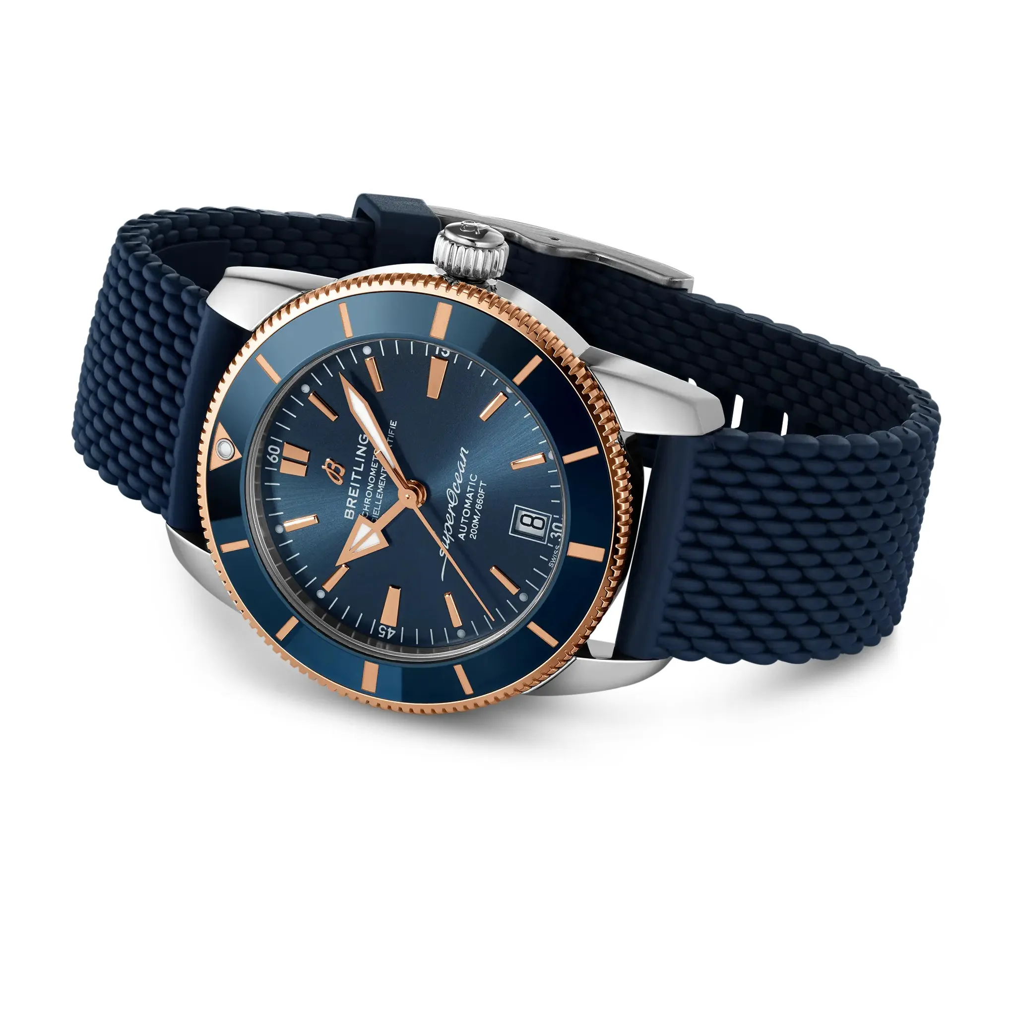 Breitling Superocean Heritage B20 Automatic 42 Watch with Deep Blue Dial