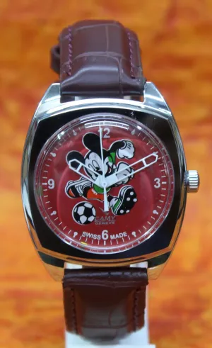 Camy Geneva Wristwatch Vintage 17 Jewels FHF ST96 Mechanical Hand Winding Swiss Made Red Dial
