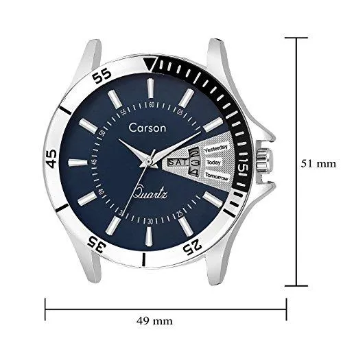 Carson Analogue Blue Dial Men'S Watch- Cr1535