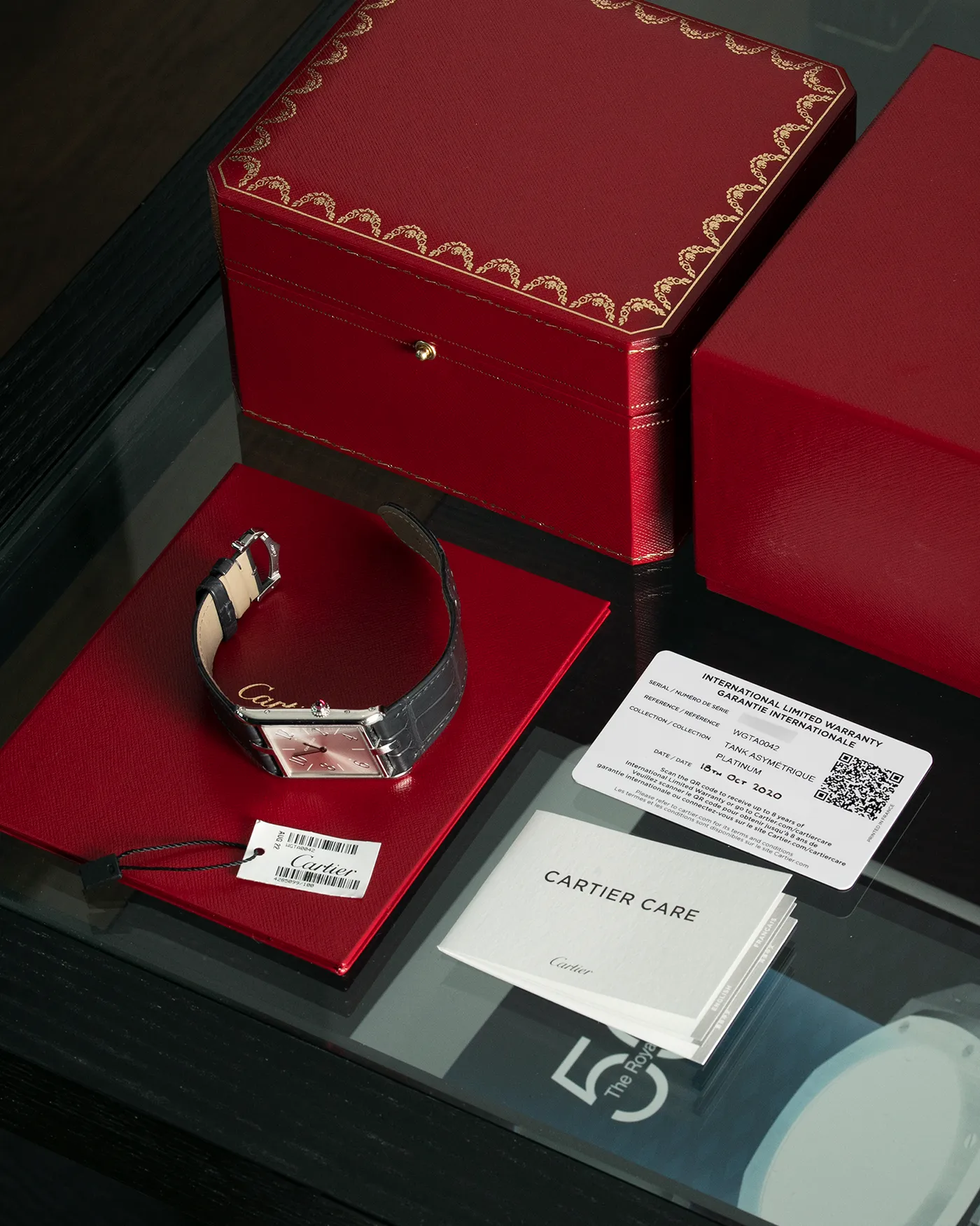 Cartier Prive Tank Asymmetric Platinum