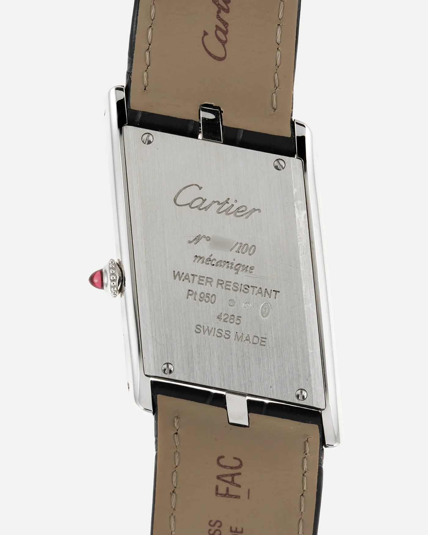 Cartier Prive Tank Asymmetric Platinum