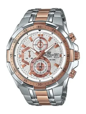 Casio Edifice Efr Stainless Silver and Gold Steel Gent Watch