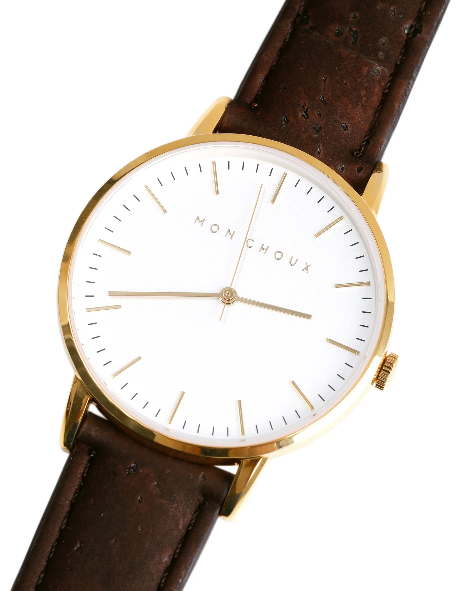 CLASSIC - WHITE/GOLD - BROWN CORK LEATHER | VEGAN