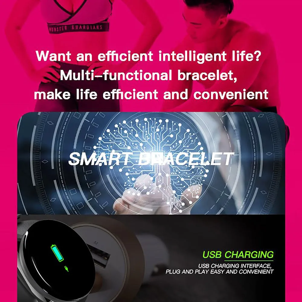 D18 Smart Fitness Watch with HR & BP Tracker, Pedometer, Call & Msg Notifications and more