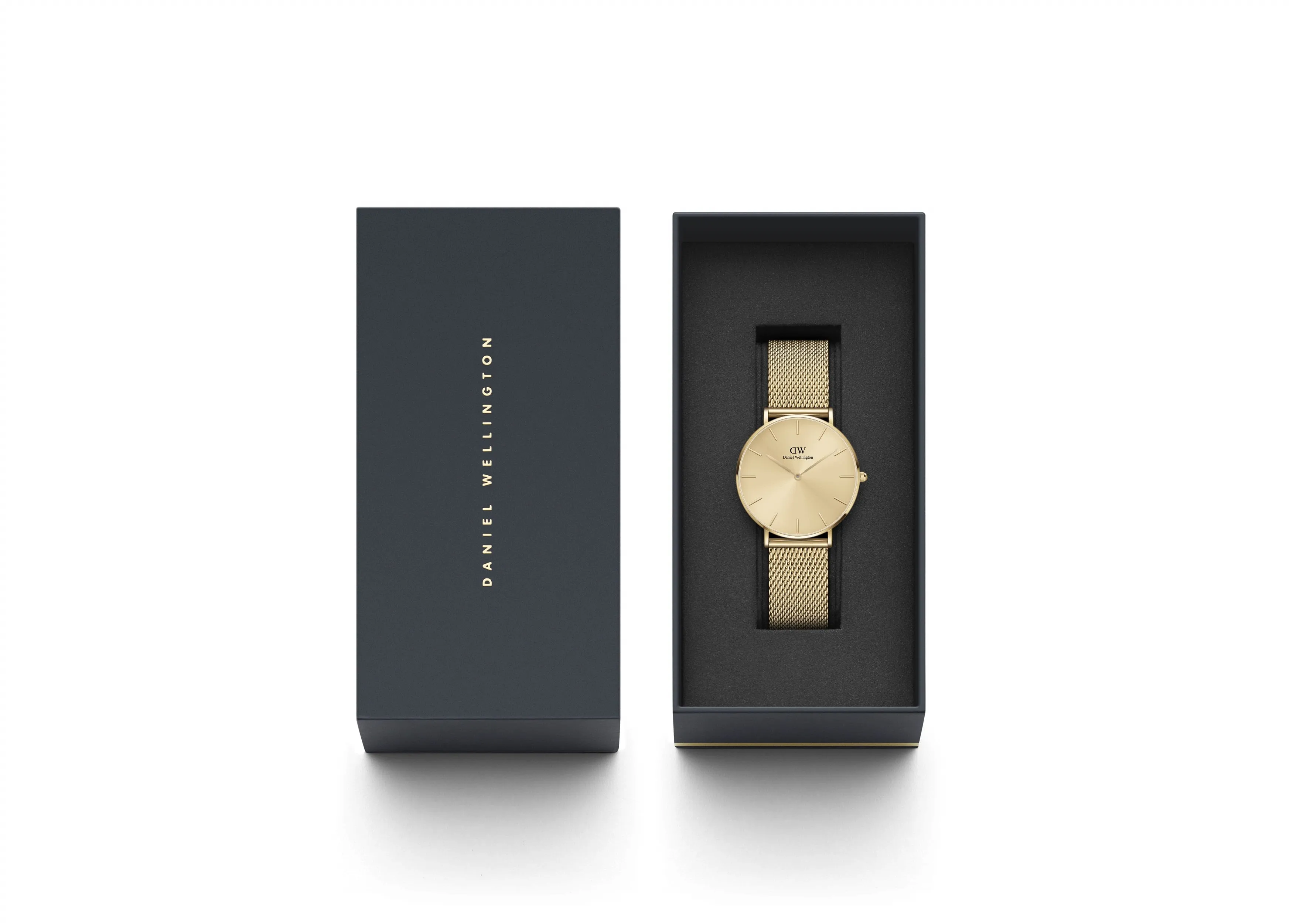 Daniel Wellington Petite 36 mm Gold Dial Unisex Analogue Watch - DW00100475