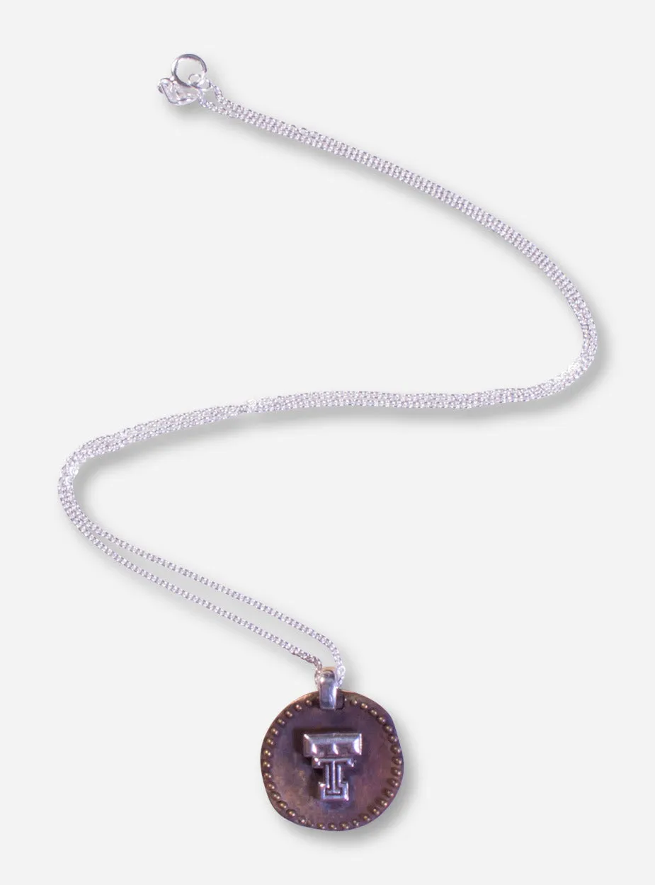 DaynaU Texas Tech Double T Antique Coin Necklace