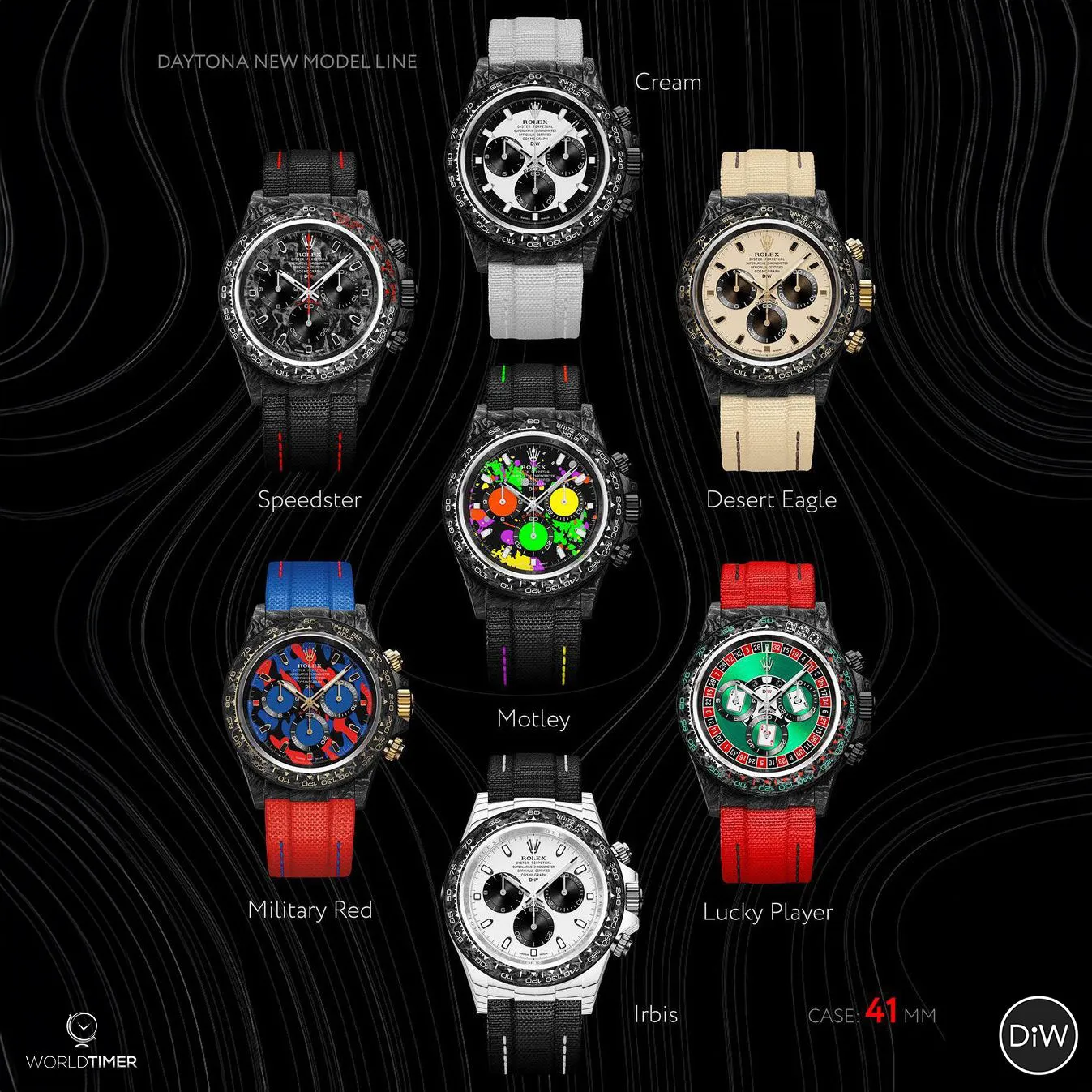 DiW Rolex Daytona 41mm MILITARY RED (Retail: €59 990)