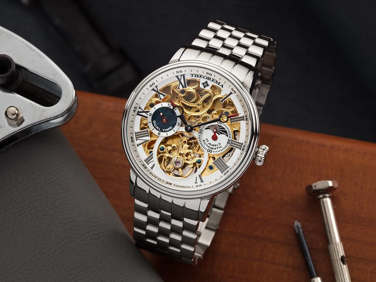 Dual-time Copenhagen by Theorema, Germany GM-111-7 |Silver|