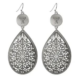 Emerson Street Double T Silver Teardrop Earrings