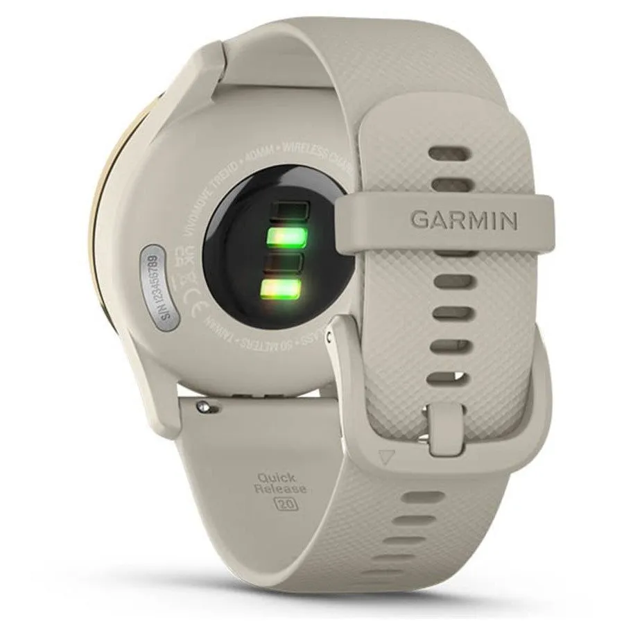 Garmin Vivomove Trend Smart Watch 40mm - Cream Gold ( Open Never Used )