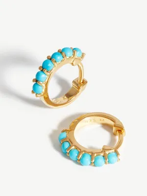 Gemstone huggies