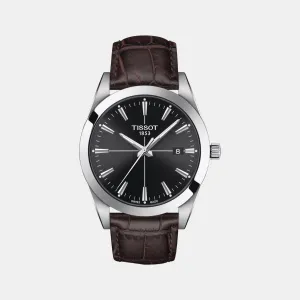 Gentleman Men Analog Leather Watch T1274101605101