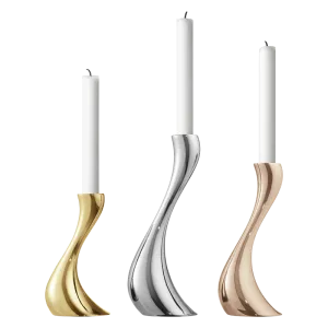 Georg Jensen Cobra Mixed Metal Triple Candleholder Set