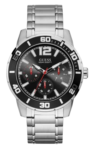 Guess Men 46 mm Size Black Dial Analog Watch - W1249G1