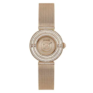 Guess Women 32 mm Rose Gold Dial Analog Watch- GW0550L3