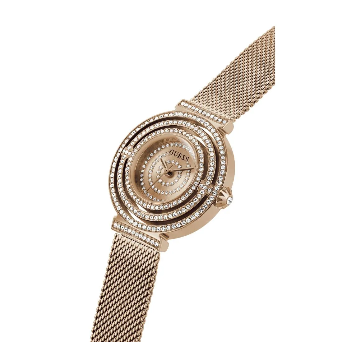 Guess Women 32 mm Rose Gold Dial Analog Watch- GW0550L3