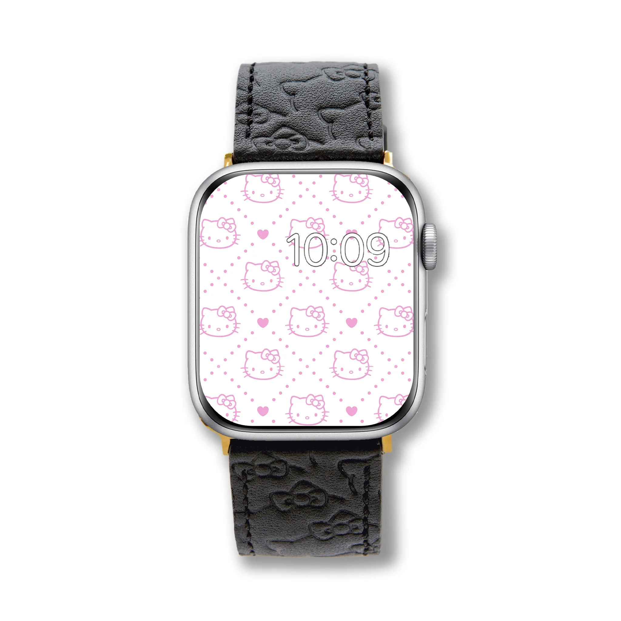 Hello Kitty x Sonix Classic Black Leather Watch Band