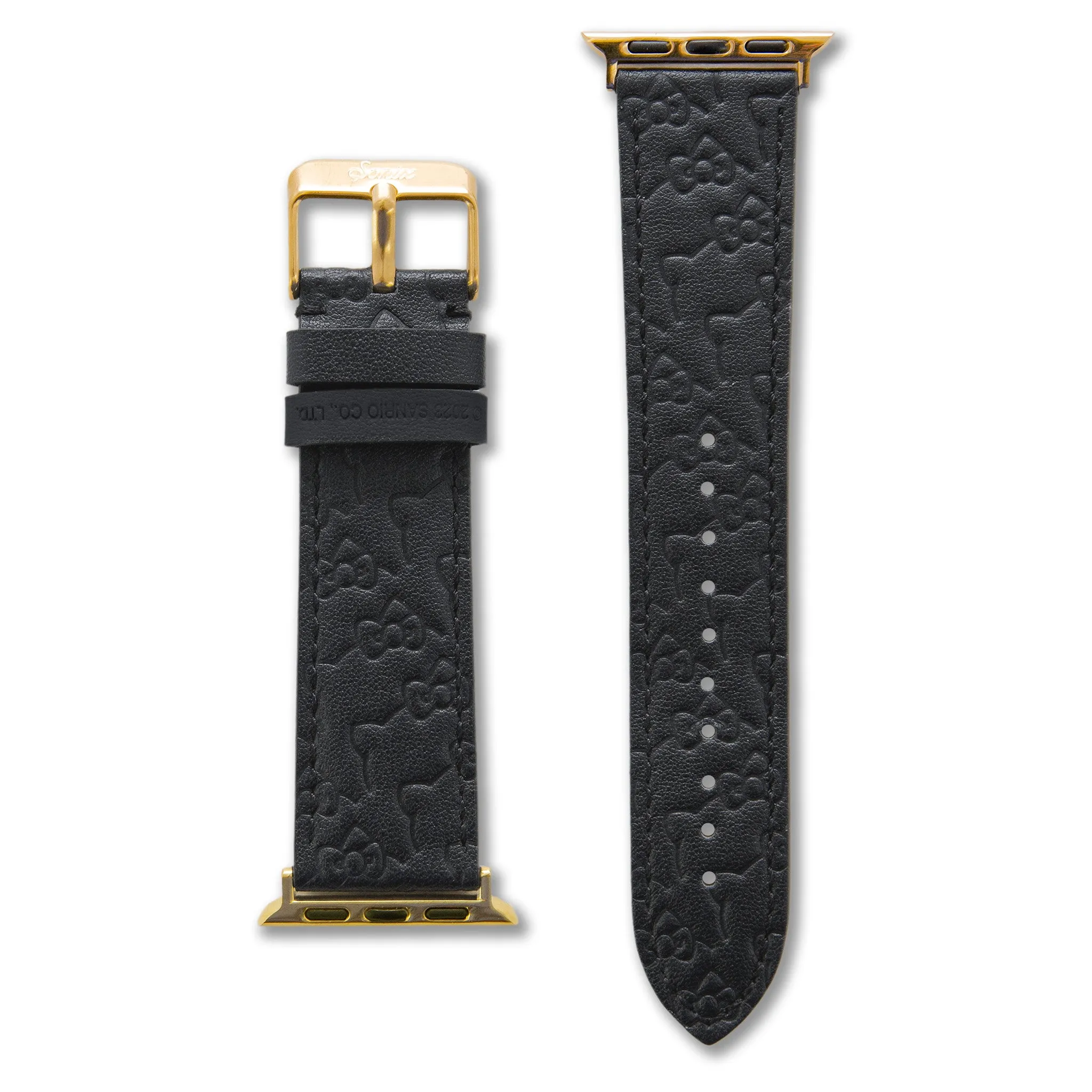 Hello Kitty x Sonix Classic Black Leather Watch Band