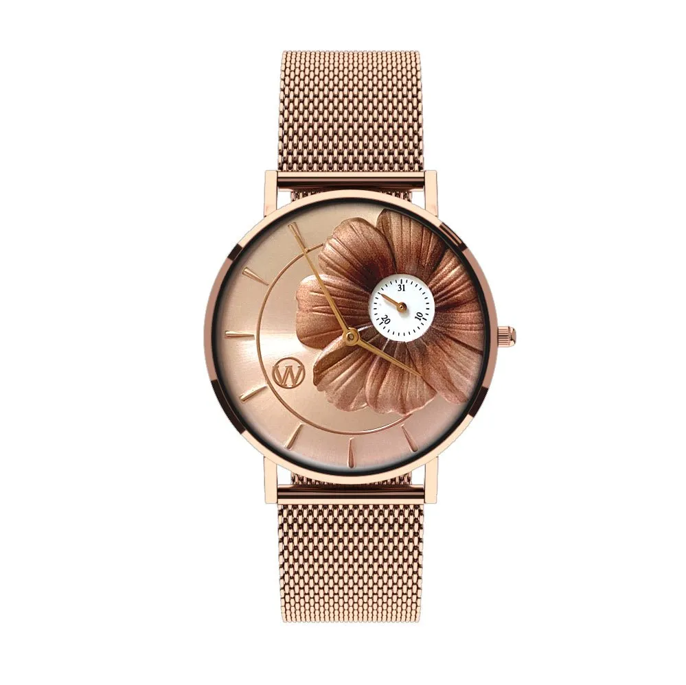 Hibiscus Waterproof Watch